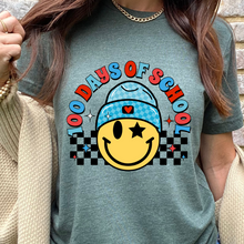 Load image into Gallery viewer, 100 Days of School Smiley- Black DTF Print
