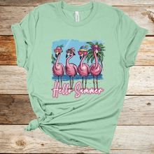 Load image into Gallery viewer, Flamingo Summer DTF Print