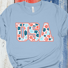 Load image into Gallery viewer, USA Floral DTF Print