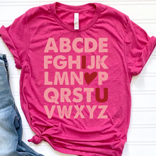 Load image into Gallery viewer, ABC I Love U DTF Print