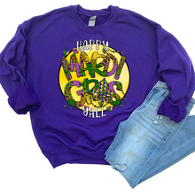 Load image into Gallery viewer, Happy Mardi Gras Y'all Gold DTF Print