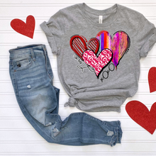 Load image into Gallery viewer, XOXO Colorful Hearts DTF Print