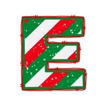 Load image into Gallery viewer, Christmas Doodle Letter DTF Print