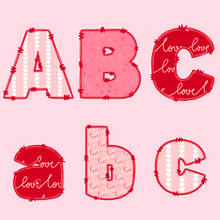 Load image into Gallery viewer, Love At First Sight Doodle Letter DTF Print